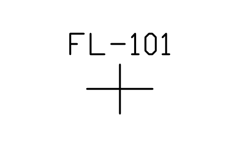 Single flange sembolünün önizlemesi, blok PID_FLANGE_SINGLE