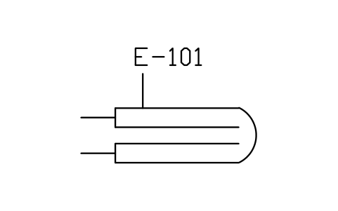 Heat exchanger, double pipe sembolünün önizlemesi, blok PID_HX_DOUBLE_PIPE