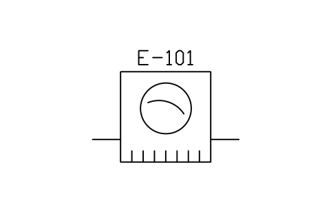 Heat exchanger, finned tube + fan sembolünün önizlemesi, blok PID_HX_FINNED_FAN