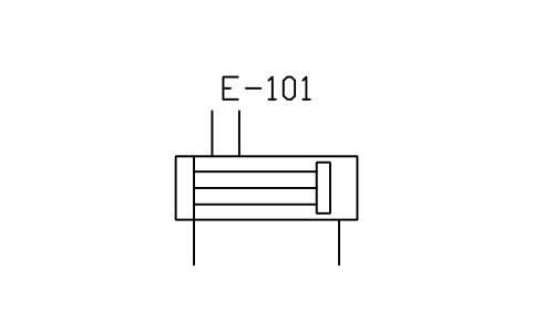 Heat exchanger, floating head sembolünün önizlemesi, blok PID_HX_FLOATING_HEAD