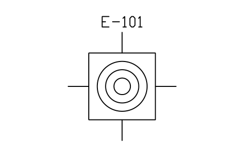 Heat exchanger, spiral sembolünün önizlemesi, blok PID_HX_SPIRAL
