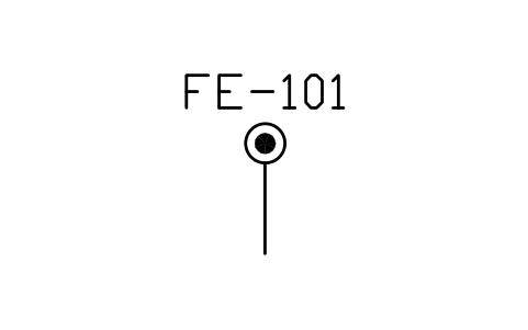 Orifice plate sembolünün önizlemesi, blok PID_ORIFICE_PLATE