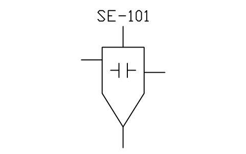 Separator, electrostatic precipitator sembolünün önizlemesi, blok PID_SEP_ESP