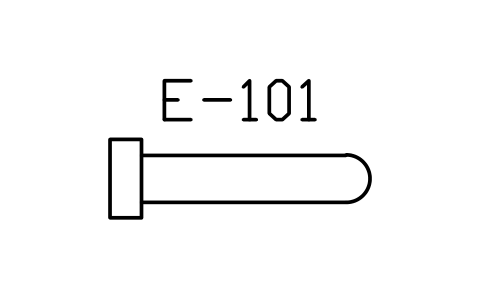 Tube bundle, U-tubes sembolünün önizlemesi, blok PID_TUBE_BUNDLE_U