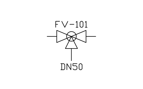 Valve, three way ball type sembolünün önizlemesi, blok PID_VALVE_3WAY_BALL