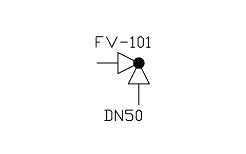 Valve, angle globe type sembolünün önizlemesi, blok PID_VALVE_ANGLE_GLOBE