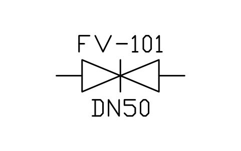Valve, gate type sembolünün önizlemesi, blok PID_VALVE_GATE