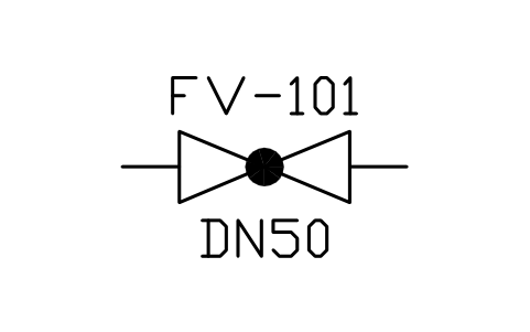Valve, globe type sembolünün önizlemesi, blok PID_VALVE_GLOBE
