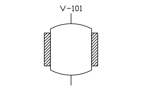 Vessel, thermal insulation sembolünün önizlemesi, blok PID_VESSEL_INSULATED