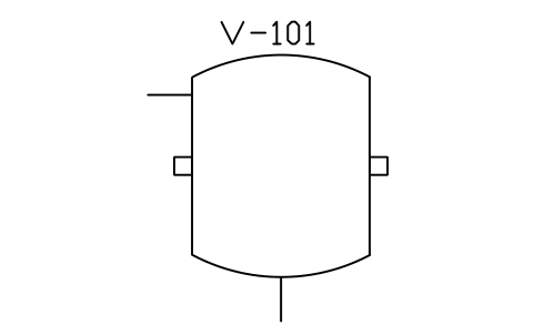 Vessel, dished ends, support ring sembolünün önizlemesi, blok PID_VESSEL_RING