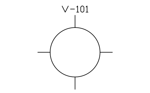 Spherical vessel sembolünün önizlemesi, blok PID_VESSEL_SPHERE
