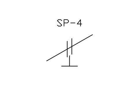 Preview of the Pipe anchor, along X symbol, block PIS_ANCHOR_X