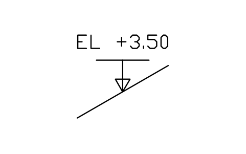 Preview of the Elevation mark symbol, block PIS_ELEVATION_MARK