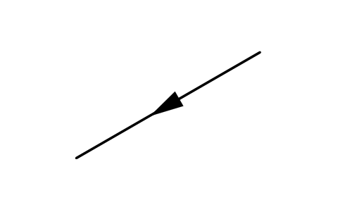 Preview of the Flow direction, reverse, along X symbol, block PIS_FLOW_ARROW_BACK_X