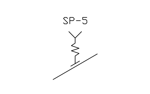 Preview of the Spring hanger, along X symbol, block PIS_HANGER_SPRING_X