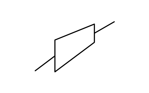 Preview of the Reducer, eccentric, along X symbol, block PIS_REDUCER_ECC_X