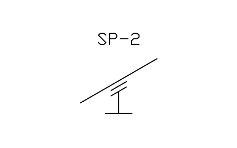 Preview of the Pipe support, along X symbol, block PIS_SUPPORT_X