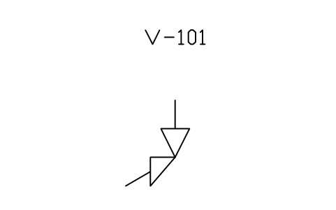 Preview of the Angle valve, X to up symbol, block PIS_VALVE_ANGLE_X_UP