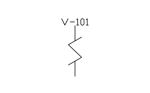 Preview of the Butterfly valve, vertical symbol, block PIS_VALVE_BUTTERFLY_Z