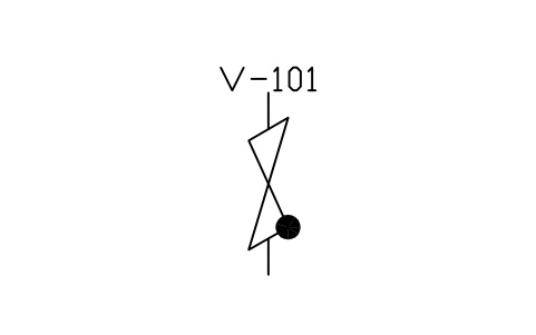Preview of the Check valve, vertical symbol, block PIS_VALVE_CHECK_Z