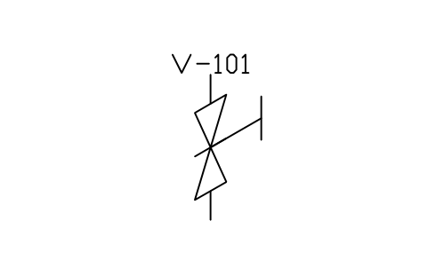 Preview of the Gate valve, handwheel, vertical symbol, block PIS_VALVE_HAND_GATE_Z