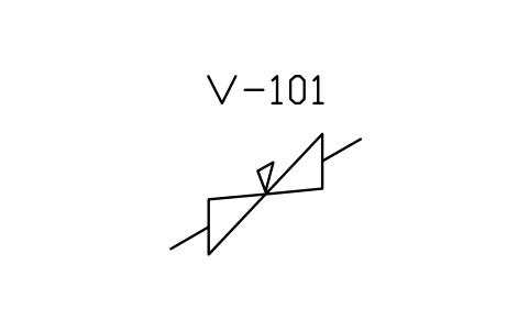 Preview of the Needle valve, along X symbol, block PIS_VALVE_NEEDLE_X