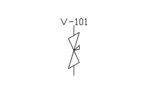 Preview of the Needle valve, vertical symbol, block PIS_VALVE_NEEDLE_Z