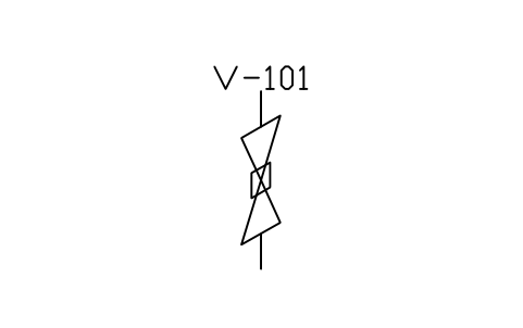 Preview of the Plug valve, vertical symbol, block PIS_VALVE_PLUG_Z