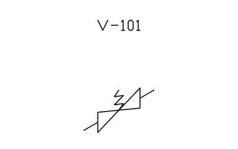 Preview of the Safety valve, spring loaded, along X symbol, block PIS_VALVE_SAFETY_X