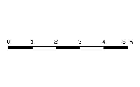 Scale bar, 5 m sembolünün önizlemesi, blok ARCH_SCALE_BAR