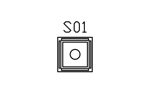 Air conditioner, cassette 4-way sembolünün önizlemesi, blok ARCH_SVC_AC_CASSETTE