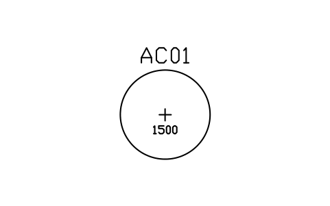 Wheelchair turning circle, 1500 sembolünün önizlemesi, blok ARCH_TURNING_CIRCLE_1500