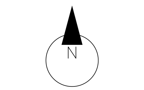 Anteprima del simbolo North arrow, blocco PLT_MK_NORTH