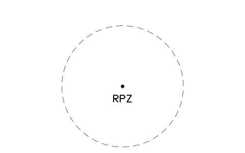 Anteprima del simbolo Root protection zone, 6000, blocco PLT_TREE_RPZ_6000