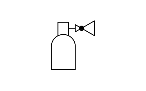 Preview of the Gas supply symbol, block IPP_0452