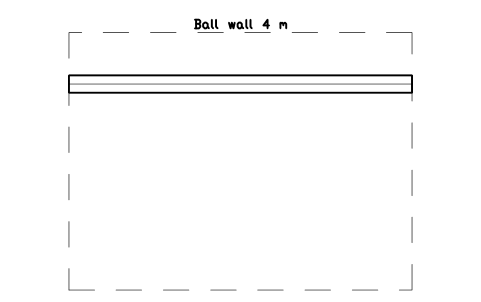Preview of the Ball wall 4 m symbol, block PLY_BALL_WALL