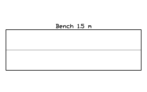 Preview of the Bench 1.5 m symbol, block PLY_BENCH_15