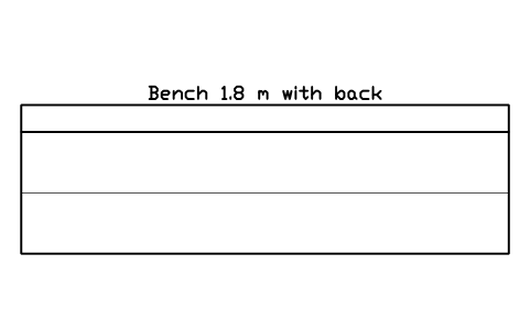 Preview of the Bench 1.8 m with back symbol, block PLY_BENCH_BACK