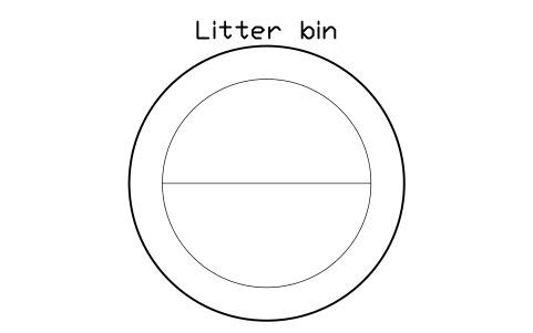 Preview of the Litter bin symbol, block PLY_BIN
