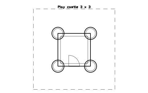 Preview of the Play castle 3 x 3 symbol, block PLY_CASTLE