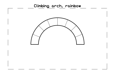 Preview of the Climbing arch, rainbow symbol, block PLY_CLIMB_ARCH