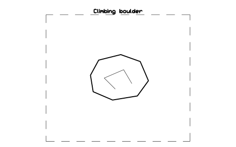 Preview of the Climbing boulder symbol, block PLY_CLIMB_BOULDER