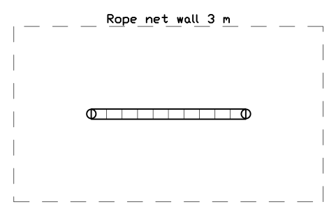 Preview of the Rope net wall 3 m symbol, block PLY_CLIMB_NET_WALL