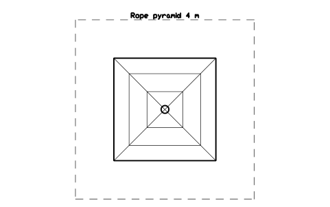 Preview of the Rope pyramid 4 m symbol, block PLY_CLIMB_PYRAMID
