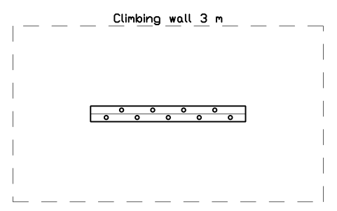 Preview of the Climbing wall 3 m symbol, block PLY_CLIMB_WALL