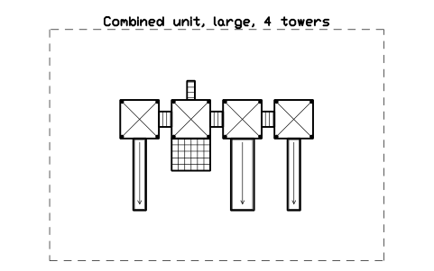 Preview of the Combined unit, large, 4 towers symbol, block PLY_COMBO_LARGE