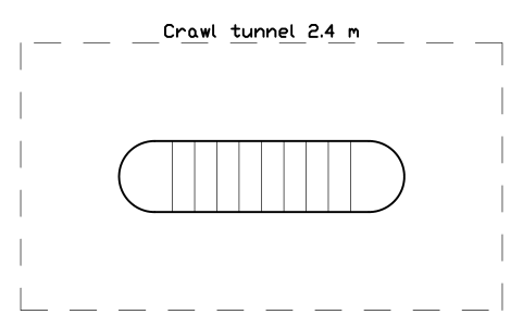 Preview of the Crawl tunnel 2.4 m symbol, block PLY_CRAWL_TUNNEL