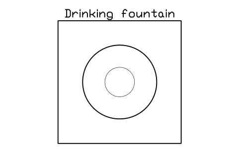 Preview of the Drinking fountain symbol, block PLY_FOUNTAIN