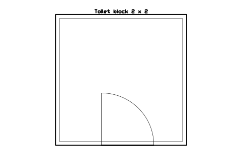 Preview of the Toilet block 2 x 2 symbol, block PLY_KIOSK_WC
