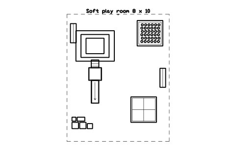 Preview of the Soft play room 8 x 10 symbol, block PLY_LAYOUT_SOFTPLAY